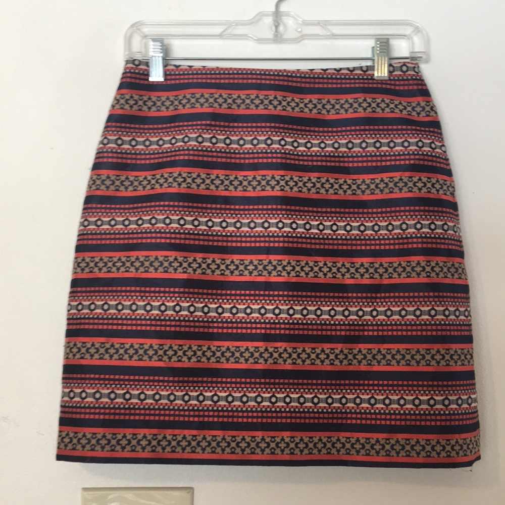 Loft Pink/tan/blue skirt size 4P